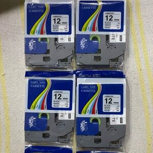 SALE   4-pack  Label Tape Replacement for Brother Label Maker 12mm 0.47i…